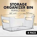 CONTROL KITCHEN Small Clear Plastic Storage Bins, Perfect for Organization or Pantry and, Fridge Organizer, Cabinet Organizers - Image 2