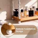 2-Tier Bathroom Counter Organizer, Retro Wooden Vanity Sink Shelf - Image 5