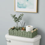 CubesLand Toilet Paper Storage Basket Organizer, Small Wicker Decor Basket - Image 2