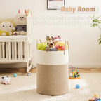 Artfeel Laundry Basket,Woven Cotton Rope Laundry Hamper,40L for Decorative Storage of Dirty Clothes,Toys and Blankets in Bathroom,Baby Room and Living Room - Image 3
