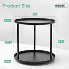 MUNEK 9" Lazy Susan Organizer,2 Tier Rotating Spice Rack Organization,Metal Lazy Susan for Table Top,Pantry, Bathroom, Vanity, Black - Image 6