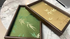 Bamboo Embroidered Decorative Tray Wooden Catchall Tray for Dresser, Nightstand, Entryway Table, Jewelry, Keys and Small Items - Image 6