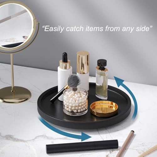 VERTORGAN Lazy Susan Bamboo Organizer for Kitchen,Cabinet,Small(Black) - Image 4