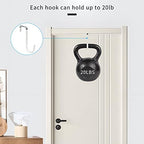 FYY Over the Door Hooks, Single-Hanger 10 Pack, Fits Doors 1 3/8" White - Image 4