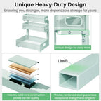 Under Sink Organizer, 2-Pack 3-Tier Height Adjustable Thickened Metal Pull out Cabinet Organizer Shelf, Slide out Storage Drawer Rack for Bathroom Kitchen Pantry Home Organization, LightBlue - Image 6