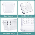 25 PCS Clear Plastic Drawer Organizer, Makeup Organizers and Storage Bins - Image 3