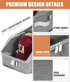 Livelab Hat Organizer for Baseball Caps, Hat Storage Box, Grey 1Pcs - Image 6