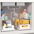 Under Sink Organizer, 2-Tier Pull-Out Metal Drawer, 2 Pack by MERATIA