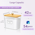 Lifewit Laundry Pods Container with Lid, 0.7gal, Natural, 1 Pcs - Image 2
