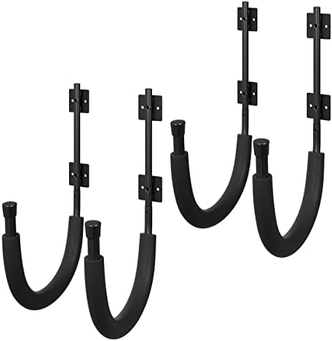 2-Pack of Kayak Storage Hook Sets - Kayak Wall Mount Hangers with 100lb Capacity Per Pair for Paddleboards, Surfboards, by RADSportz
