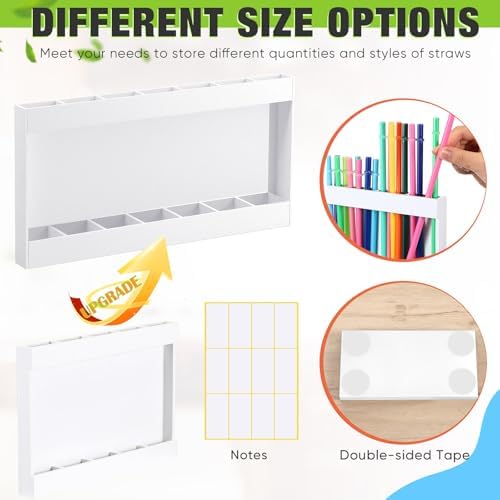 Qinyoung Acrylic Straw Holder for Cabinet Door,Classic,Extra Large,White - Image 2