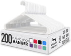 Utopia Home Plastic Hangers 200 Pack – Built-in Strap Hooks White | Space saving | Durable & strong | Closet organizer | Clothes hangers | Ideal for shirts, pants, skirts & coats by UTOPIAHOME