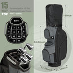 15 Way Golf Cart Bag with Organizer Top, Golf Club Cart Bag for Men - Image 2