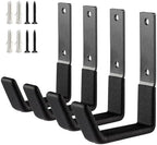 Heavy Duty Steel Hooks - Wall Mount Organizer for Garage & Garden Tools, Hoses & More (4, Small) by Unknown