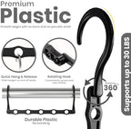 Utopia Home Space Saving Hangers 10 Pack – Magic Hanger Collapsible Black | ABS plastic | Closet organizer | Storage saving hanger I Dorm & small space friendly | Compact storage - Image 3