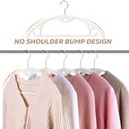 Plastic Hangers White Clothes Hanger 30 Pack | No Shoulder Bumps, 360°Swivel Hook, Thin, Space Saving for Closet, Fit for Suits Pants Heavy Duty Adult Coat Shirt Dress - Image 4