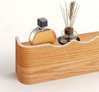 Wooden Wall Mounted Coat Rack with Shelf and Hidden Metal Hooks - Image 5