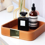 RY Leather Catchall Tray - Stylish Desktop Organizer for Entryway, Jewelry, Watches, Keys, Phones, Wallets - Premium Quality in Black, Gray, Green (Green) - Image 4