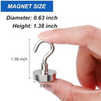 LOVIMAG Magnetic Hooks for Cruise Essentials 2026 Cabins Door 15 Pack-30LBS - Image 2
