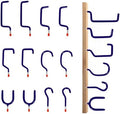 Garage Hooks Heavy Duty, 12-Pack Mixed Utility Garage Hooks, Wall Mounted Steel Tool Hangers for Garage Wall Organizer, Hold Ladders Tools Bikes (Blue, 6 Type & 12 Pack) by LianRippleLian