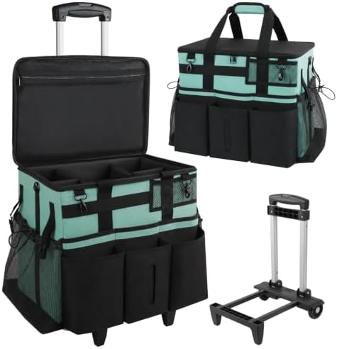 SCAVATA Rolling Cleaning Caddy Bag with Detachable Trolley & Wheels by Tidyyourlife