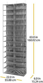 Whitmor Over The Door Shoe Shelves - 26 Sections - Crosshatch Gray - Image 6