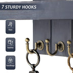Rebee Vision Key Holder Wall Mount with 7 Hooks for Home Decor, Royal Blue - Image 6