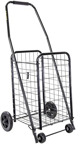 dbest Products Cruiser Cart Sport, Foldable Grocery Cart on Wheels,Multi-Use Collapsible Folding Laundry Basket with Wheels by dbestproductsInc