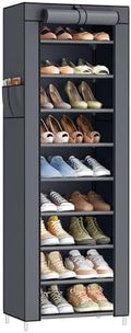 SONGMICS 10-Tier Shoe Rack with Cover, Shoe Storage Cabinet for 20 Pairs by Unknown