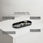 Oval Iron Decorative Tray, Black Metal Catchall for Entryway, Vanity, and Desk Organization - Image 4