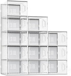 SEE SPRING X-Large Shoe Storage Box Fit Size 11, Clear Plastic Stackable Shoe Organizer for Closet, Space Saving Sneaker Shoe Rack Containers Bins Holders for Entryway, 12 Pack Clear by SEESPRING