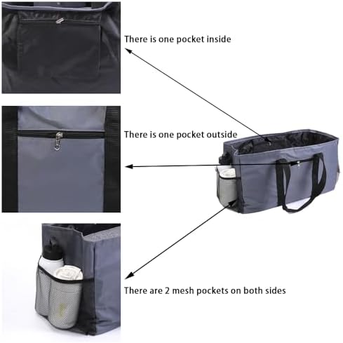 Extra Large Utility Tote Bag - Reusable Grocery Bags Foldable Heavy Duty - Image 7