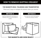 OIAHOMY Storage Cubes 11 Inch Storage Bins 3-Pack Square Baskets Black - Image 7