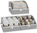 StorageWorks Closet Storage Bins Trapezoid, 3-Pack, Small, Gray by StorageWorks