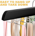Tank Top Hanger with Premium Wood, 24 Large Capacity, Space Saving,360 Degree Rotating, Foldable Metal Hooks, Tank Tops - Image 4