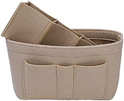 ZTUJO Purse Organizer Insert, Felt Bag Organizer For Handbag Purse Organizer, 13 Colors, 6 Size (Slender Medium, Beige) - Image 4