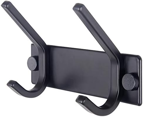 WEBI Coat Rack Wall Mounted,2 Coat Hooks for Hanging Coats,Hook Rack Hook Rail Coat Hanger Wall Coat Rack with Hooks for Clothes,Jacket,Black by WEBI
