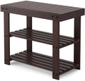 Sweetcrispy 3-Tier Shoe Rack Bench for Entryway, 19 Inches, Brown by Sweetcrispy