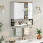 Wall Mounted Bathroom Storage Large Farmhouse Medicine Cabinet - Image 2