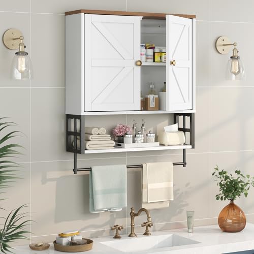 Wall Mounted Bathroom Storage Large Farmhouse Medicine Cabinet - Image 2