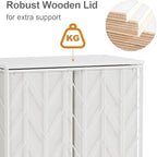 WOWLIVE Double Laundry Hamper with Lid, Rolling Laundry Basket with Wheels - Image 6