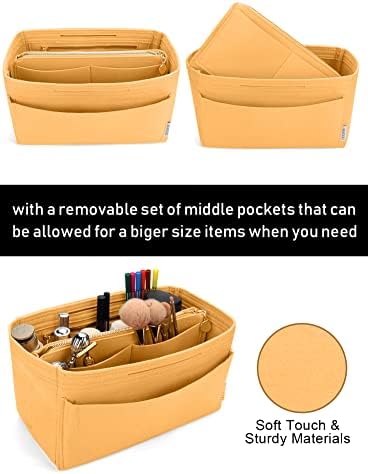 LEXSION Felt Purse Organizer Insert, Tote Bag Shaper Dividers with 5 Sizes - Image 4