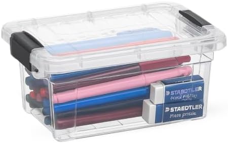 Superio 1.85 Quart Clear Plastic Storage Boxes with Lids, Stackable Organizer Containers, BPA-Free Storage Bins for Home, Office, School & Dorm, 1 Pack by Superio