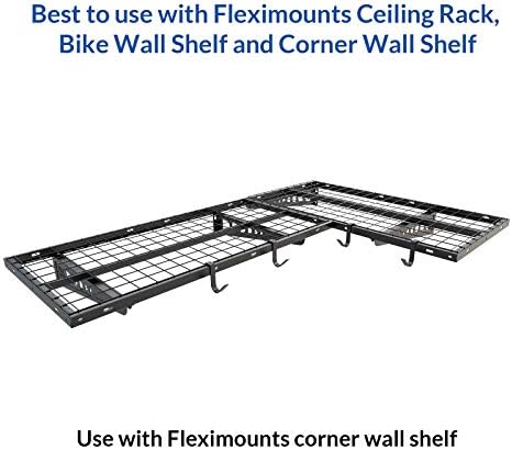 FLEXIMOUNTS 4 Pack Add-On Storage Rail Hooks, Black - Image 7