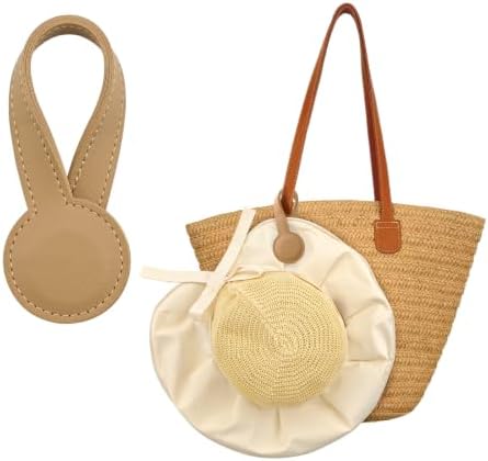 Magnetic Hat Clip for Travel on Bag, 2-in-1 Hat and Sunglasses Holder for Tote, Beach Bag, Backpack and Carry-On, Hands-Free Vacation Hat Carrier, Beige ﻿ by Unknown