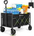 Hikenture Collapsible Wagon Cart with Wheels, 220 lbs Foldable Wagon by HIKENTUREOUTDOOR