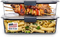 Rubbermaid Brilliance BPA-Free Food Storage Containers with Lids, Airtight Clear Set of 2 (9.6 Cup), Ideal for Lunch, Meal Prep, and Leftovers by Unknown