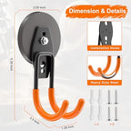 ENUODA Strong Magnetic Hooks Heavy Duty - Magnetic Wreath Hanger, Rare Earth Magnet Hook for Hanging Garden Tools, Drill, Hose, Broom, Cabinet, Tool Chest, Van, Container, Locker, 4 PCS - Image 2
