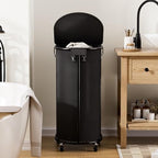 Laundry Hamper with Wheels and Lid, 100L Half Round Rolling Laundry Basket - Image 6