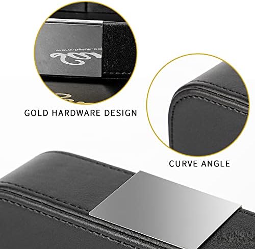 SANZIE Leather Tray Desktop Storage, Trinket Catchall Tray (Black) - Image 2